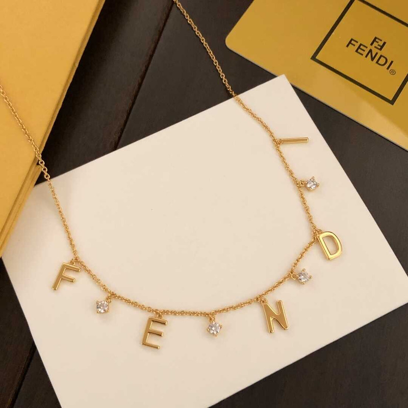 F**di logo necklace gold