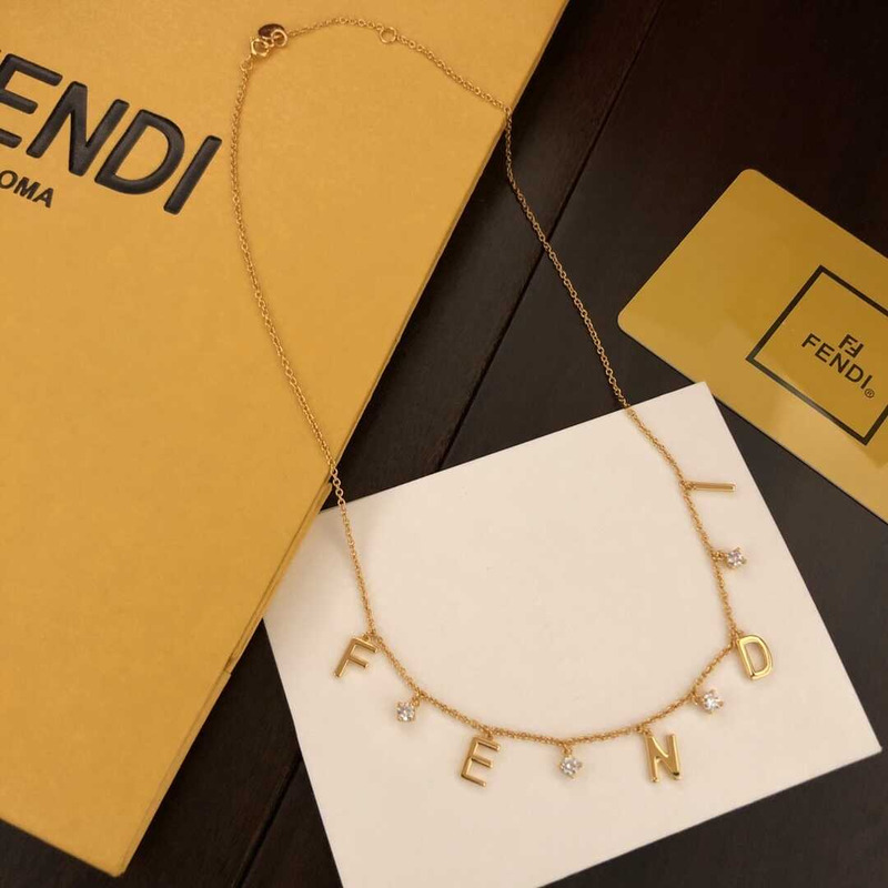 F**di logo necklace gold