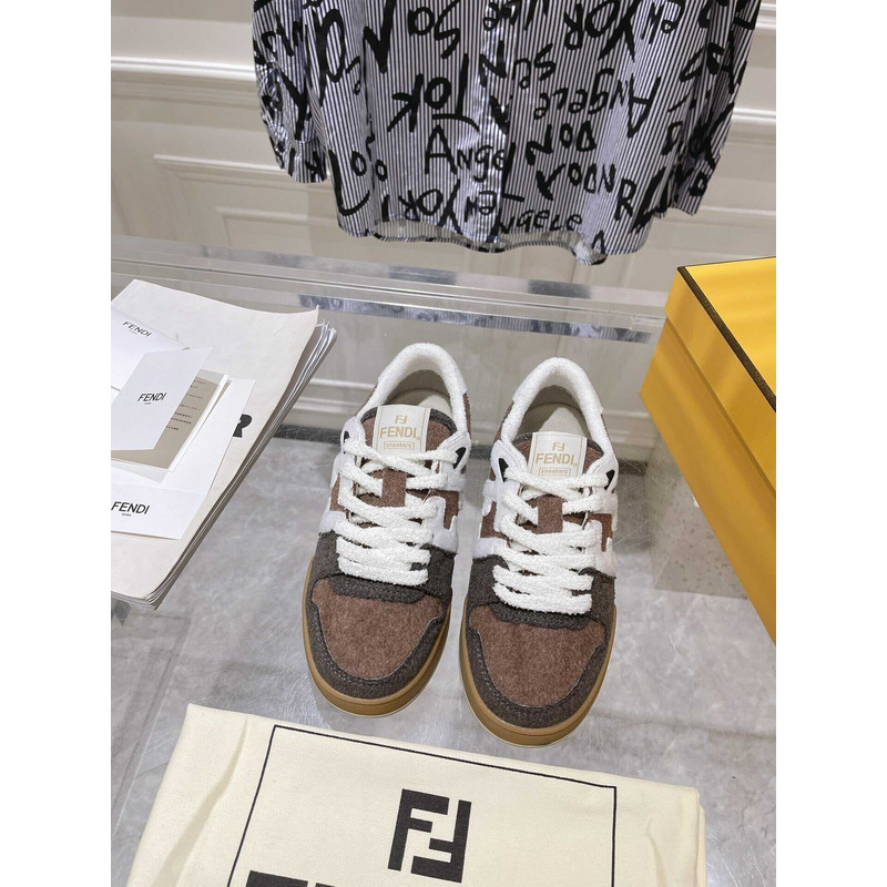 F**di match low top canvas sneaker