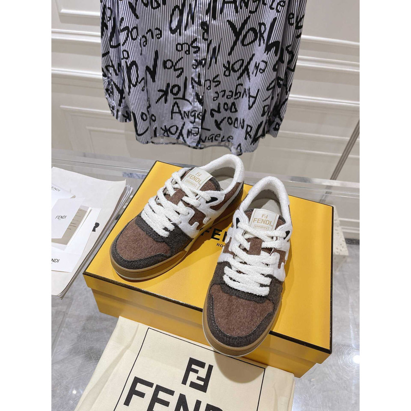 F**di match low top canvas sneaker