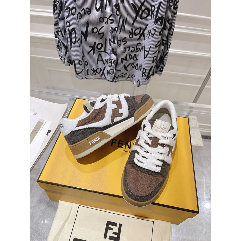 F**di match low top canvas sneaker