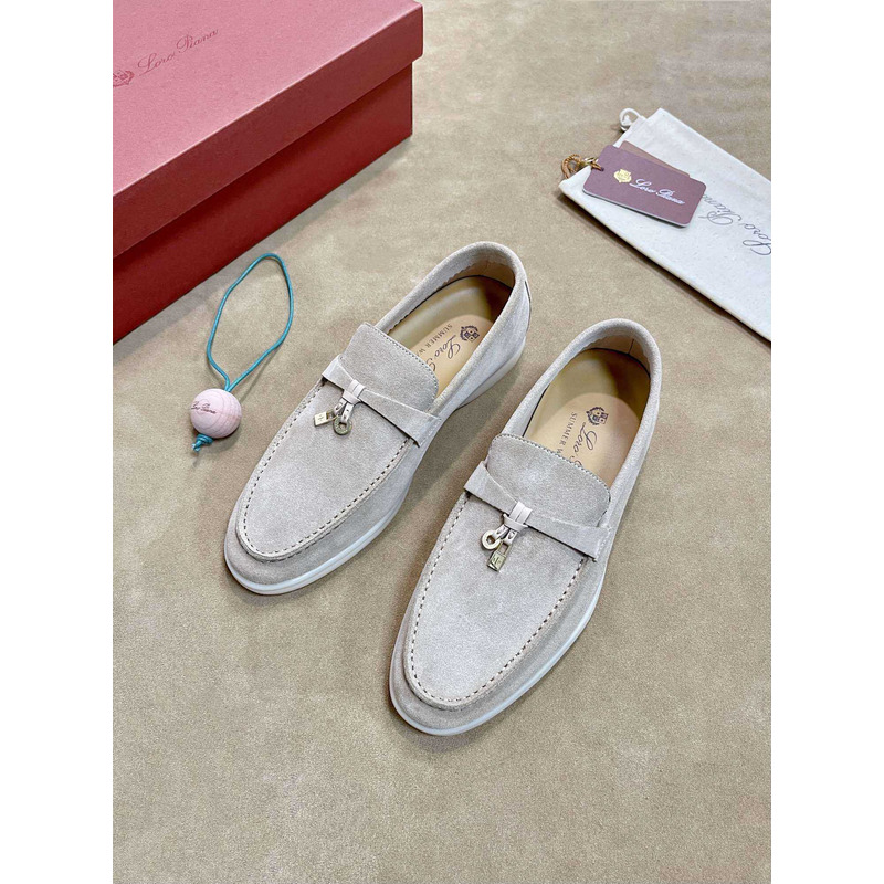 Loro piana Summer Charms Walk Suede Loafers