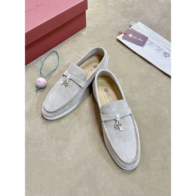 Loro piana Summer Charms Walk Suede Loafers