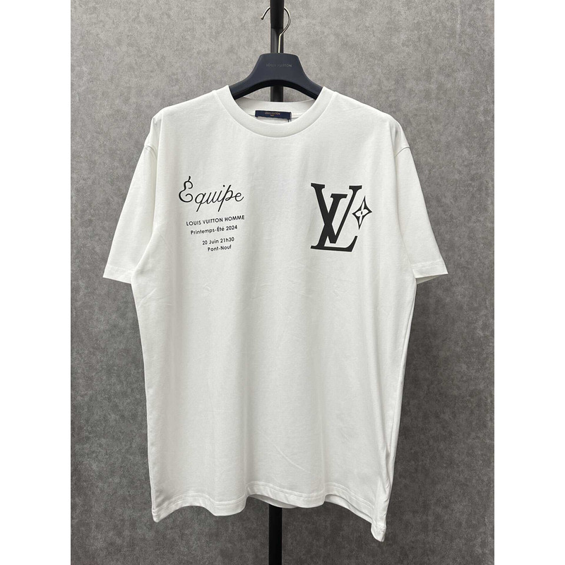 l**is V*t*n logo printed t-shirt white