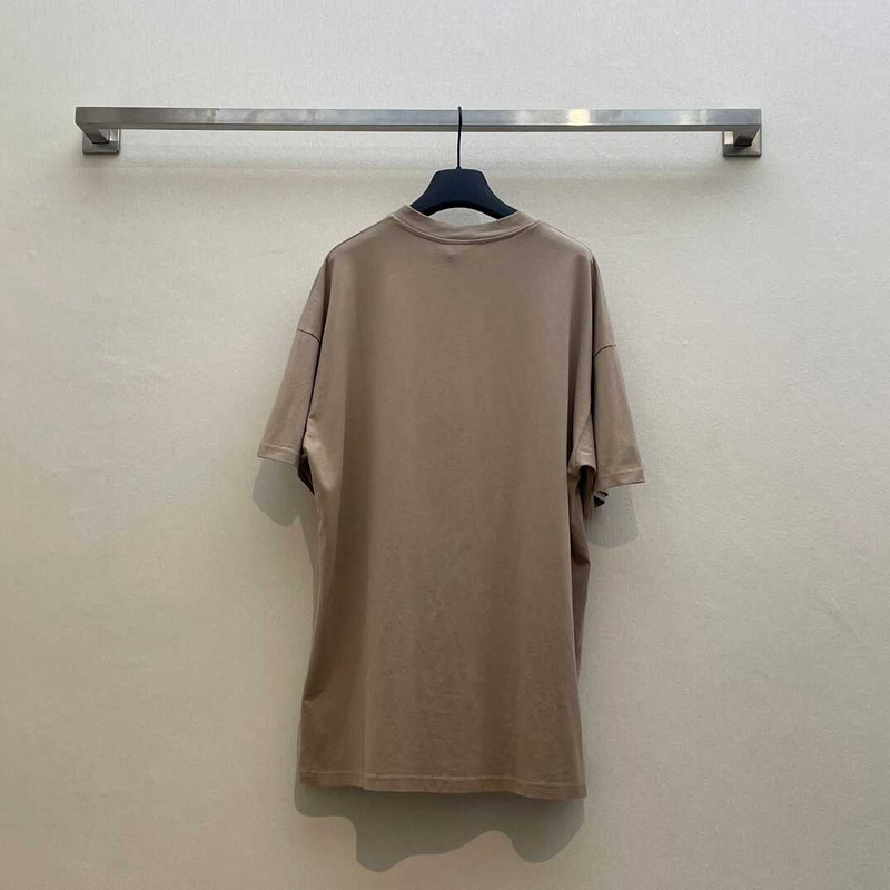 Miu Miu Cotton T-Shirt Gray Brown