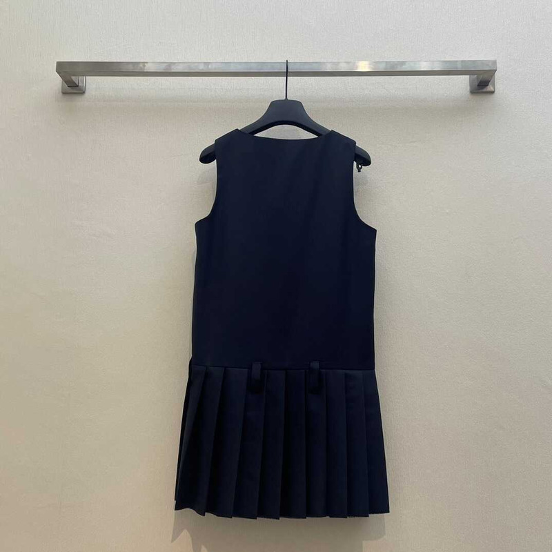 Miu Miu Batavia Dress Navy Blue