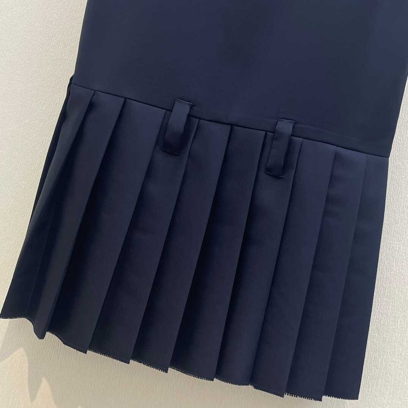 Miu Miu Batavia Dress Navy Blue