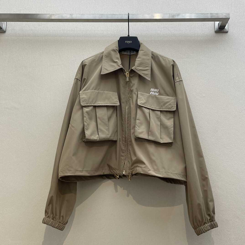 Miu Miu Cargo Pocket Jacket Beige