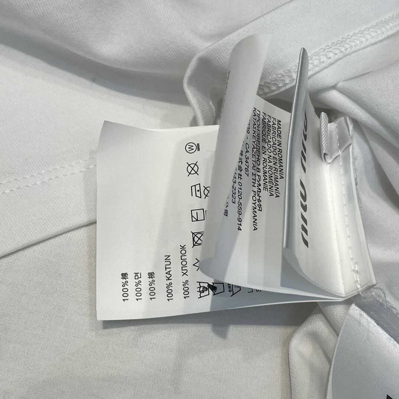 Miu Miu Cotton T-Shirt White