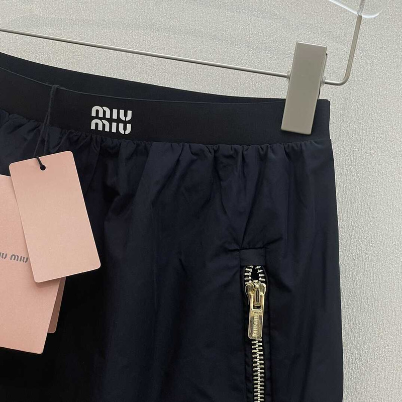 Miu Miu Zipped Short Skirts Black