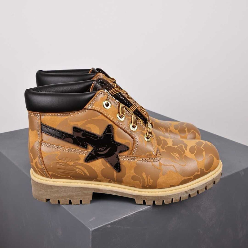 Ti*mber*land chukka boots a bathing ape wheat