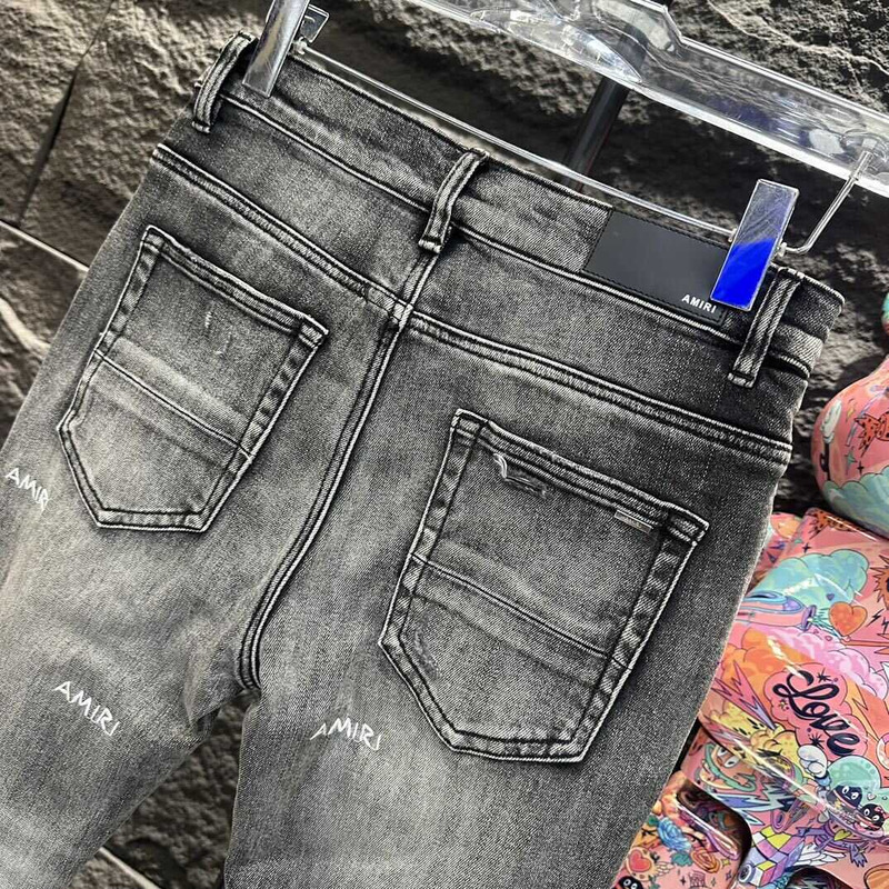 Amiri Logo Jeans Grey