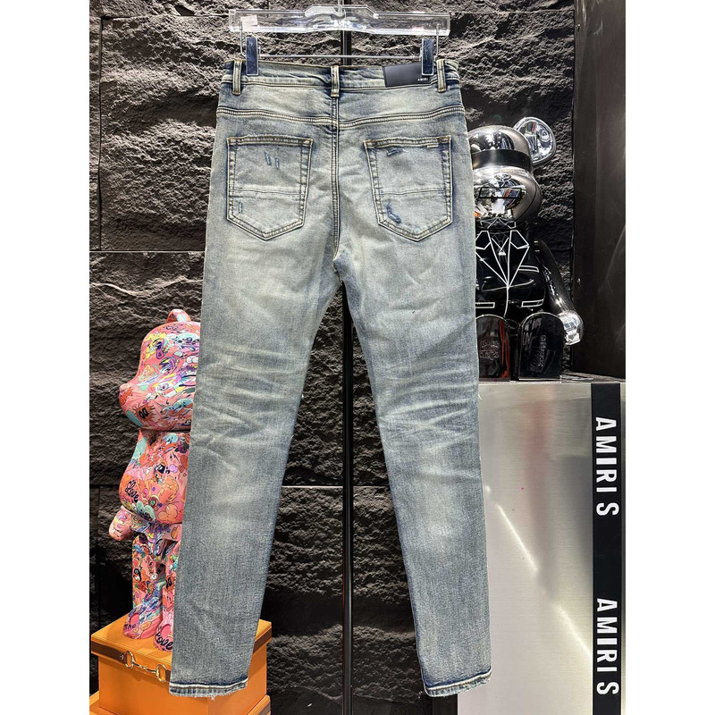 Amiri MX1 Suede Jeans Blue