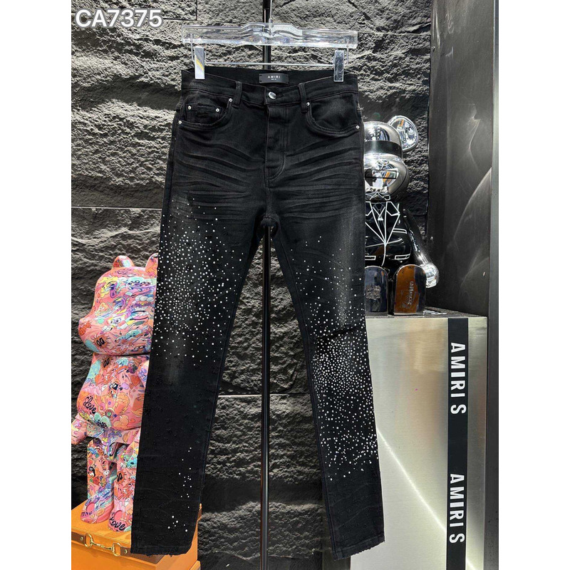 Amiri Crystal Shotgun Jeans Black