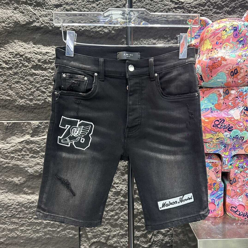 Amiri Demim Shorts Black