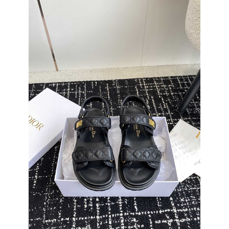 D*or D*oract sandals black sheepskin