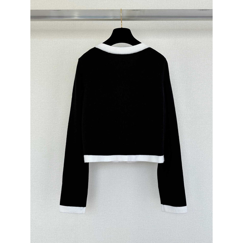 Ch*el cashmere cardigan black