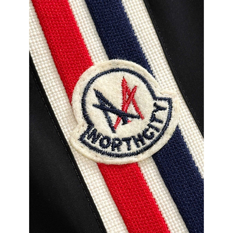 Moncler Stripe-Detail Zip-Up Sweatshirt Navy Blue