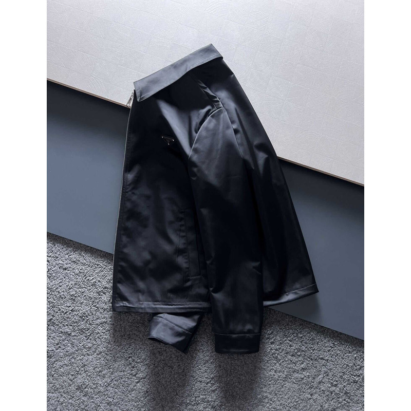 Pra*a bull denim blouson jacket black