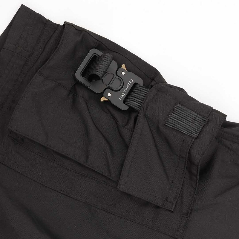 D*or re-nylon cargo shorts black