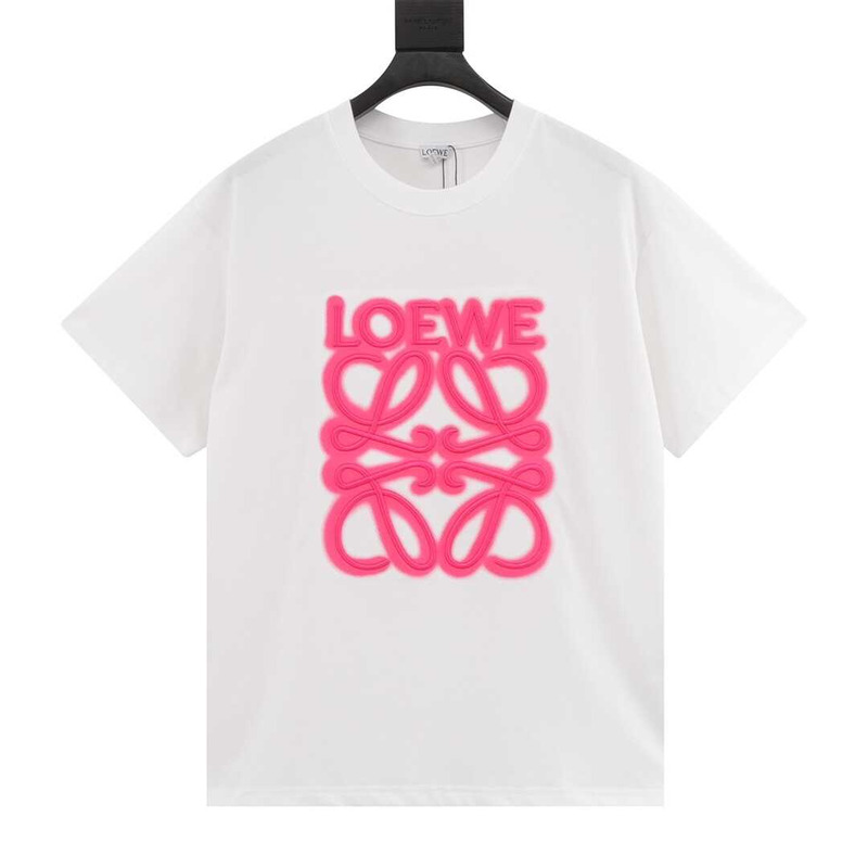 Loewe Neon T-shirt White/Fluo Pink