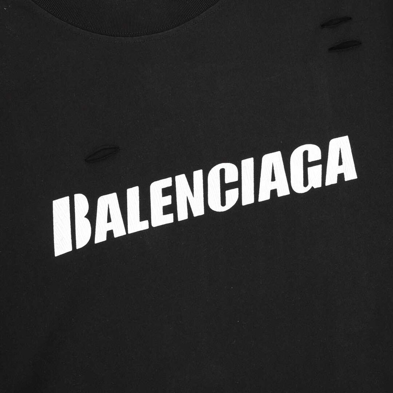 Ba*len*cia*ga caps t-shirt boxy fit in black