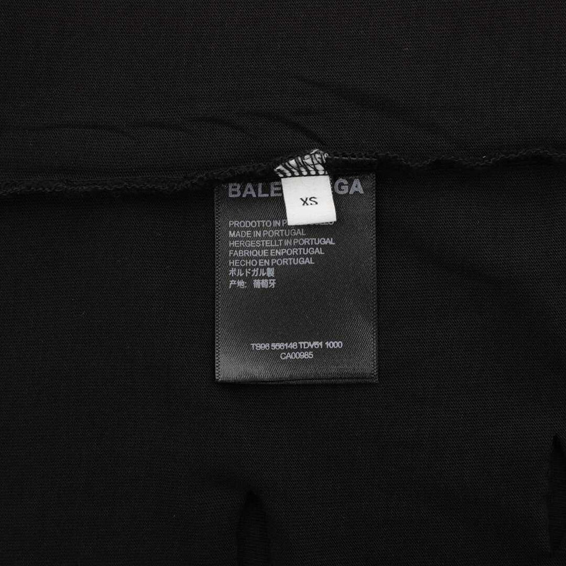 Ba*len*cia*ga caps t-shirt boxy fit in black