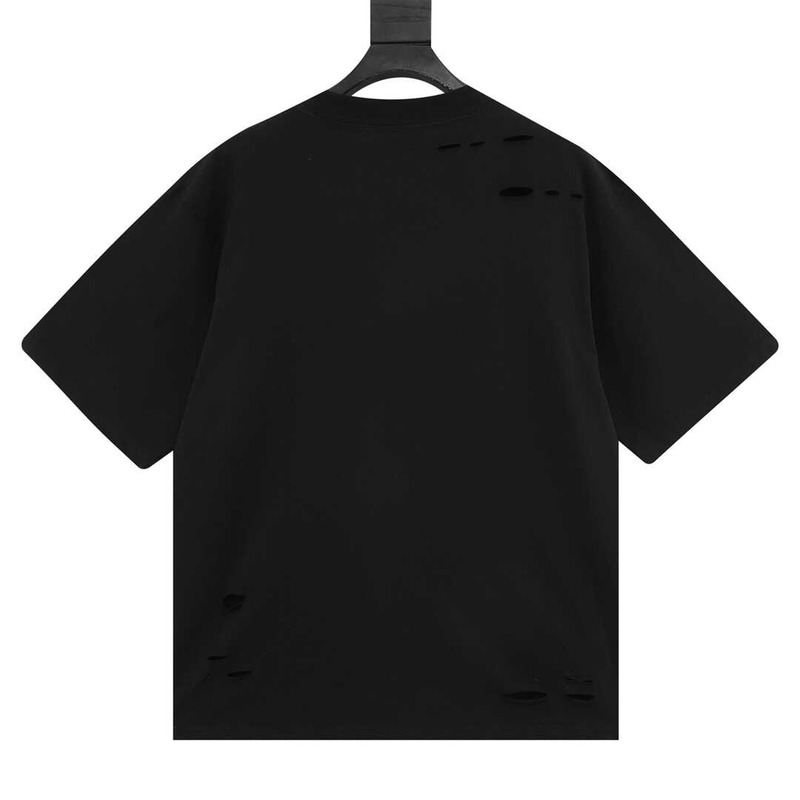 Ba*len*cia*ga caps t-shirt boxy fit in black