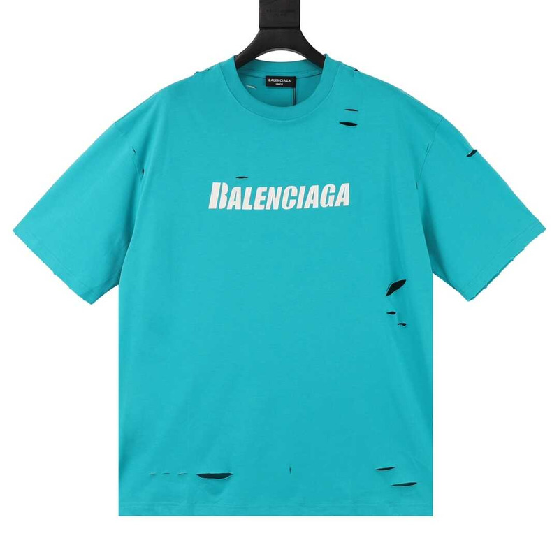 Ba*len*cia*ga caps t-shirt boxy fit in blue