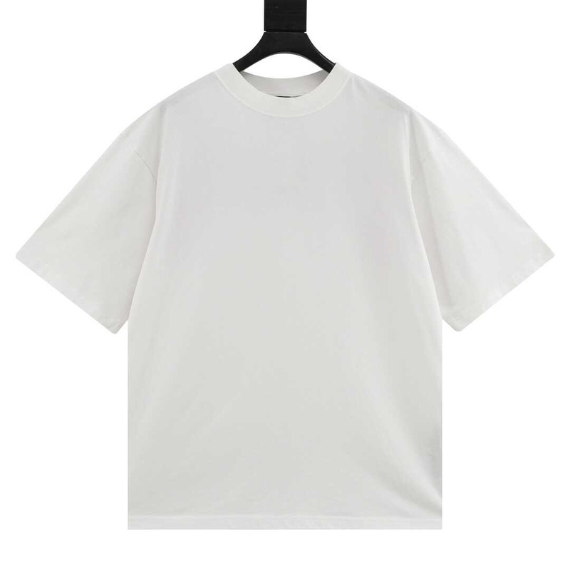 Ba*len*cia*ga print cotton t-shirt white