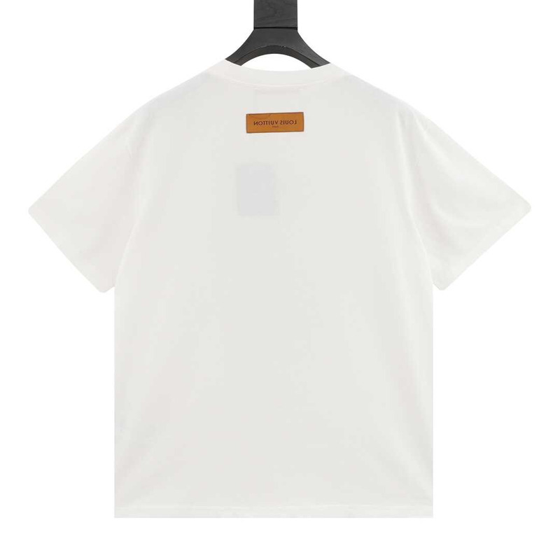 l**is V*t*n lv house t-shirt by virgil abloh white