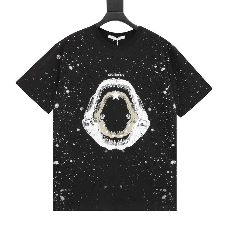 Givenchy Shark Cotton T-Shirt Black