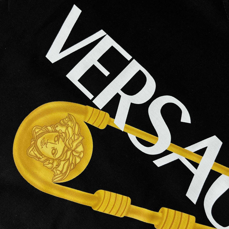 Versace Safety Pin Logo T-Shirt Black