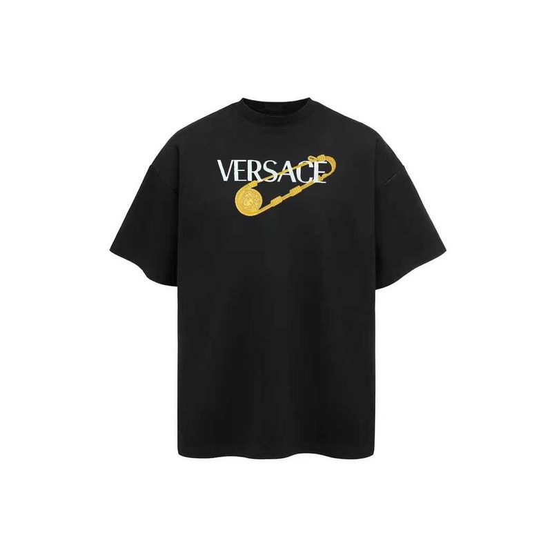 Versace Safety Pin Logo T-Shirt Black