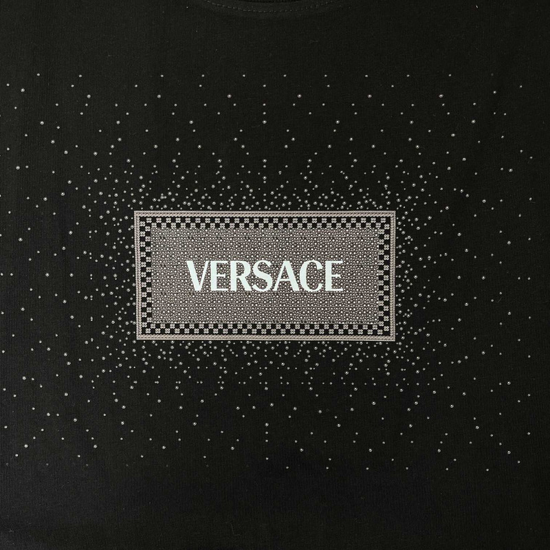 Versace Logo Print T-Shirt Black