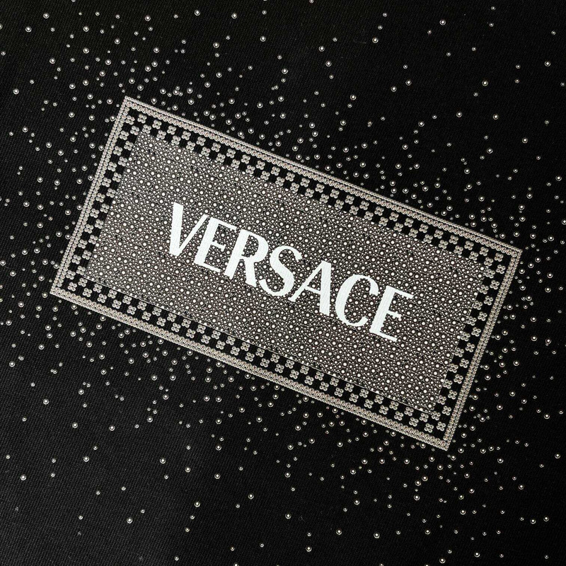 Versace Logo Print T-Shirt Black