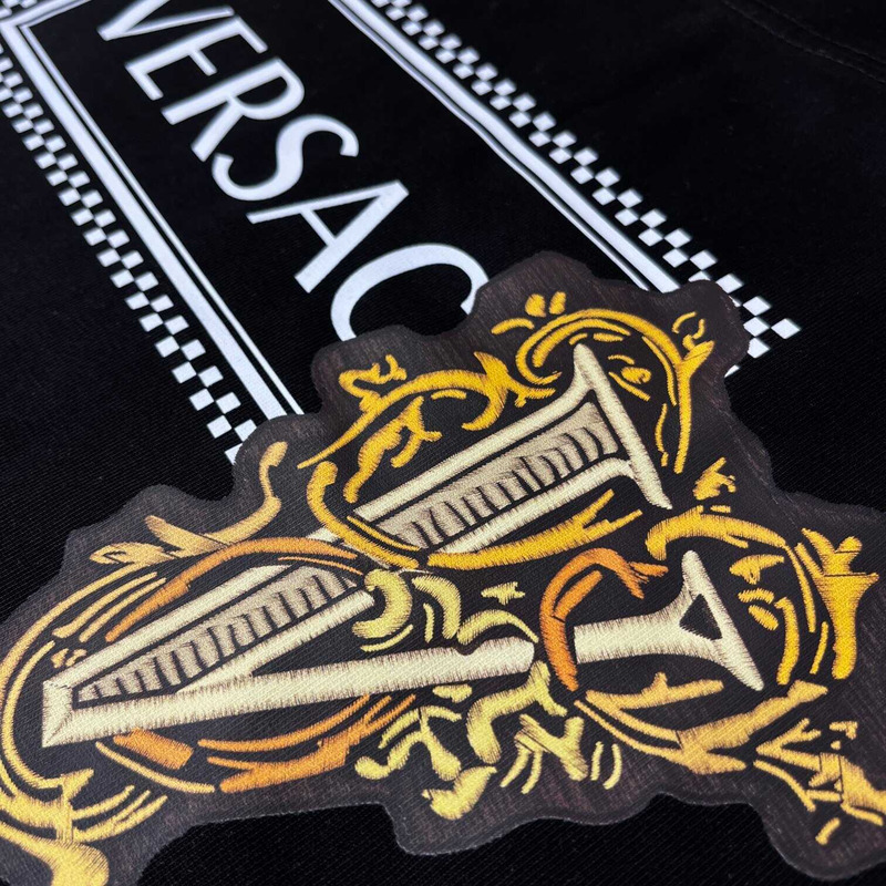 Versace Logo Print T-Shirt Black