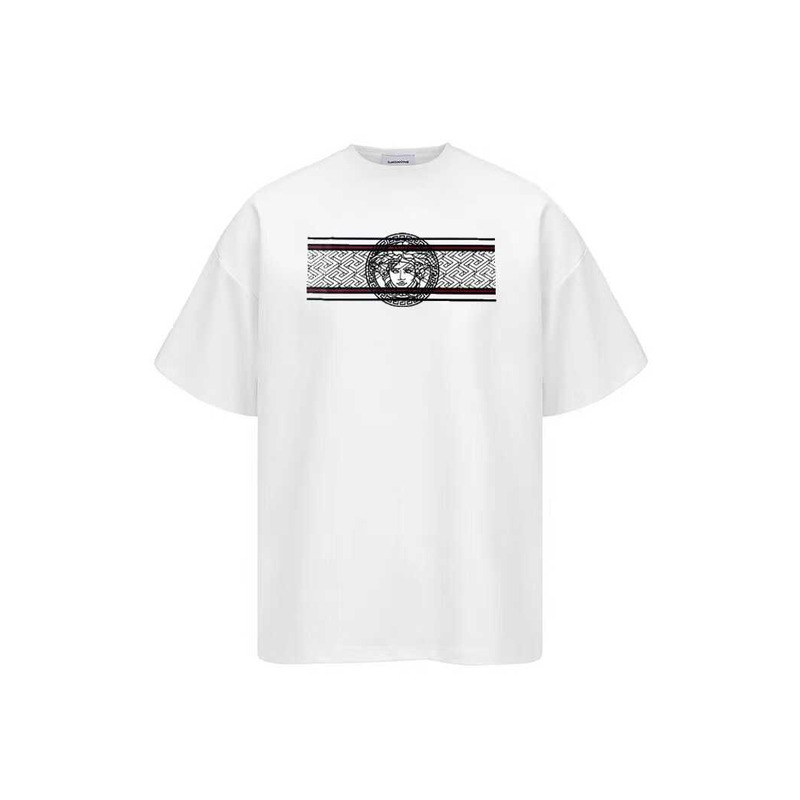 Versace Medusa Face Printed T-Shirt White