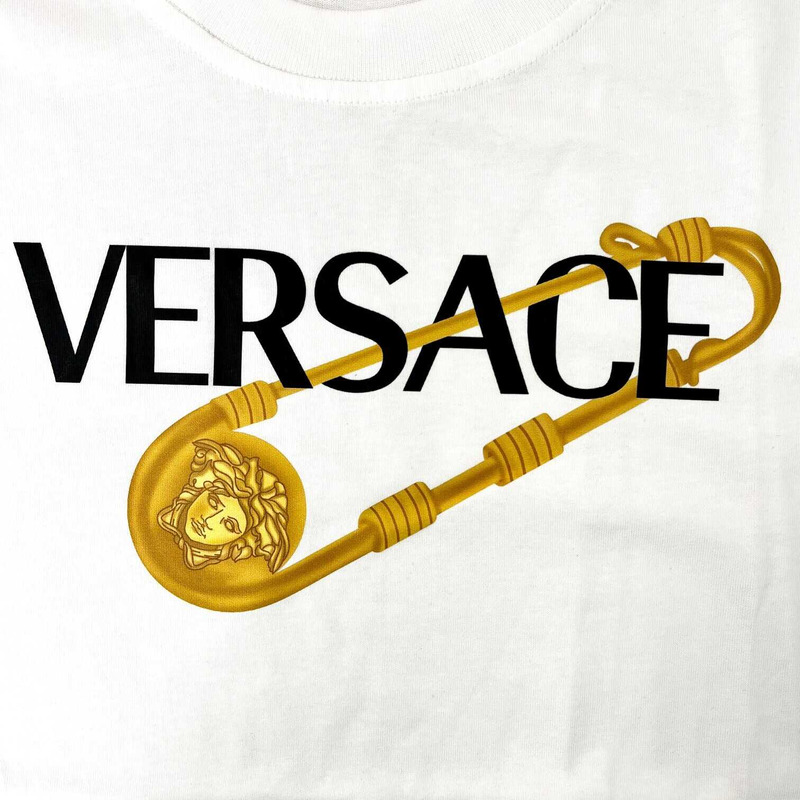 Versace Logo Print T-Shirt White