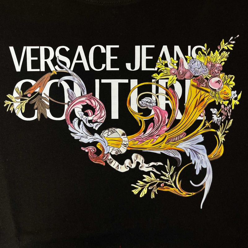 Versace Medusa Logo Print T-shirt Black