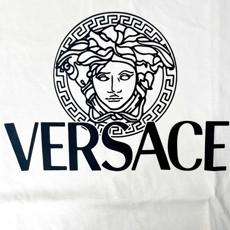 Versace Embroidered Medusa And Logo T-shirt White