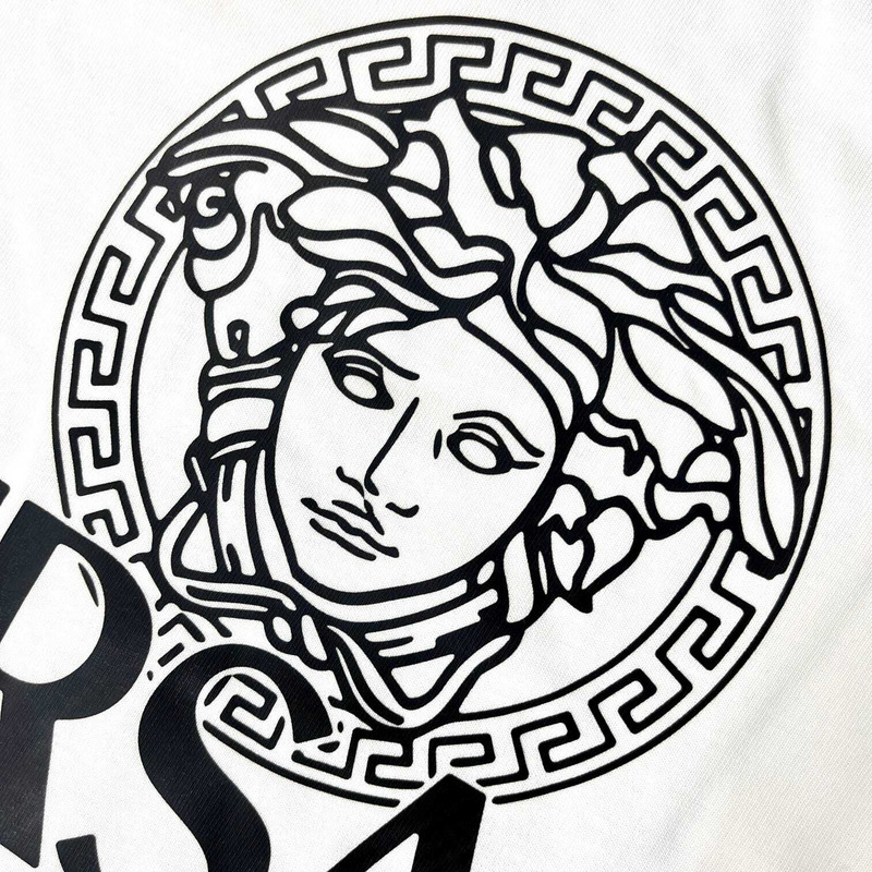 Versace Embroidered Medusa And Logo T-shirt White