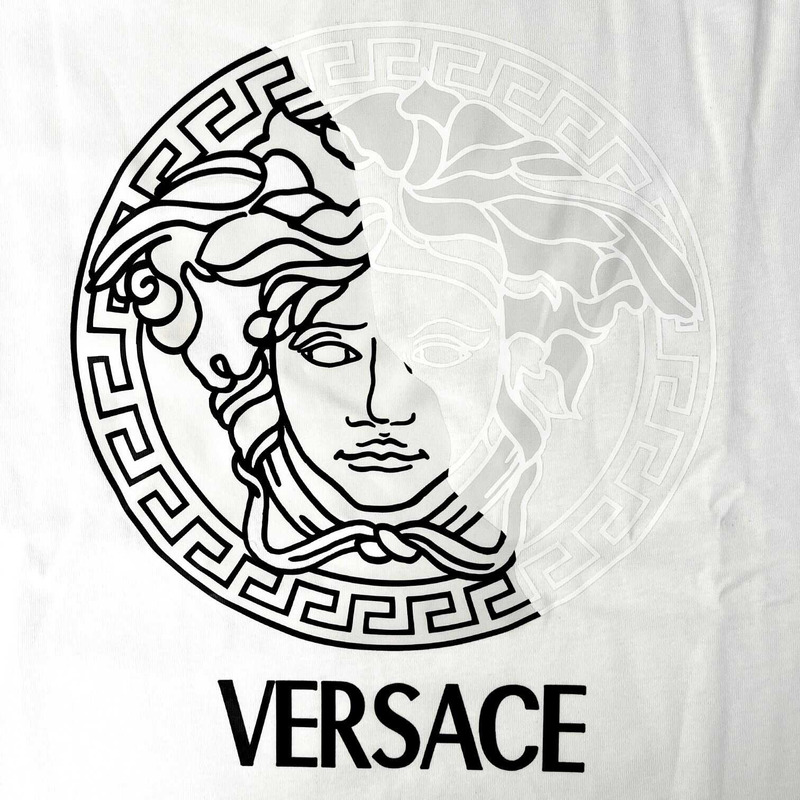 Versace Embroidered Medusa Sliced T-shirt White