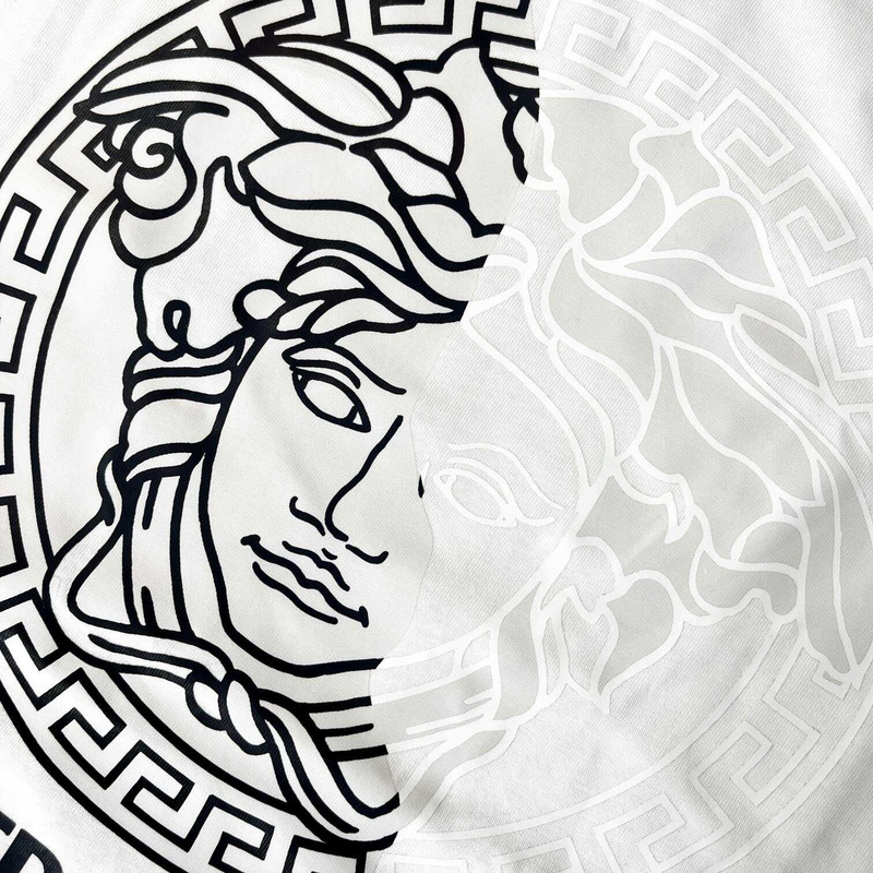 Versace Embroidered Medusa Sliced T-shirt White