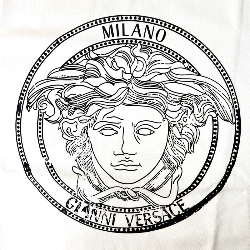 Versace Embroidered Medusa Sliced T-shirt White