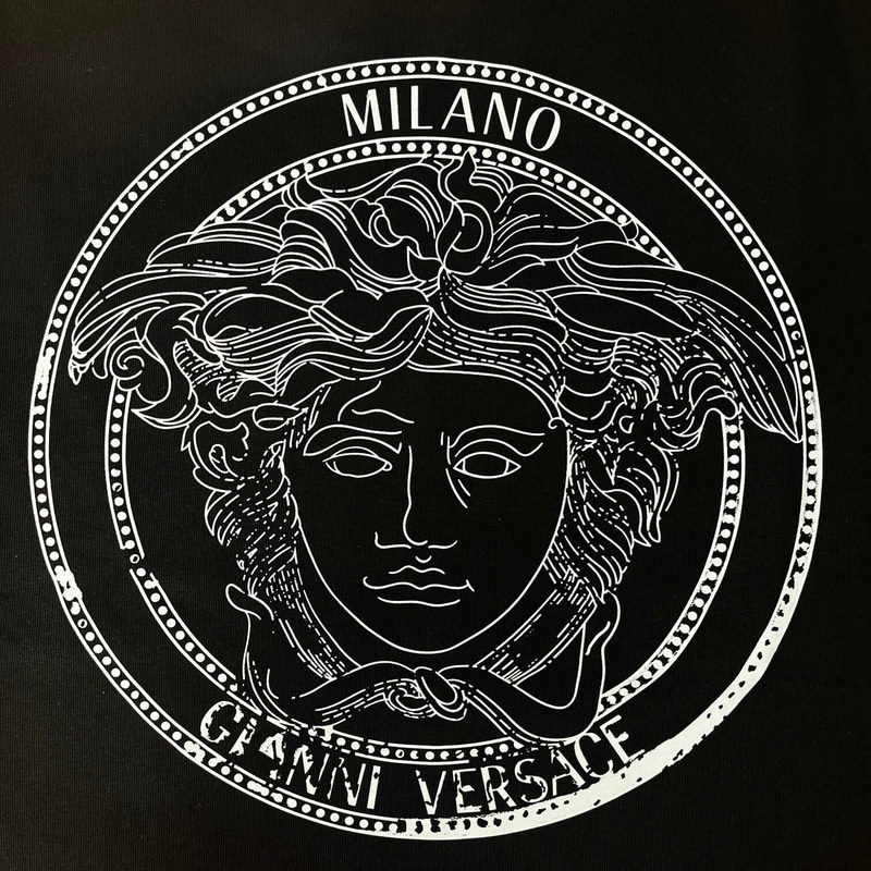 Versace Embroidered Medusa Sliced T-shirt Black