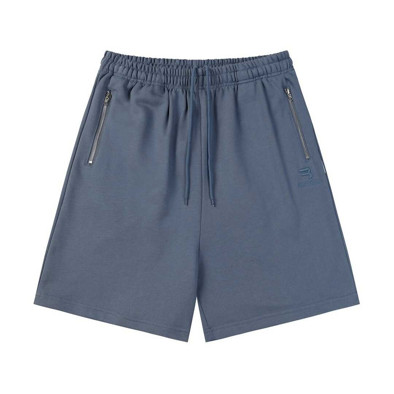 Ba*len*cia*ga logo short with zippy pocket blue