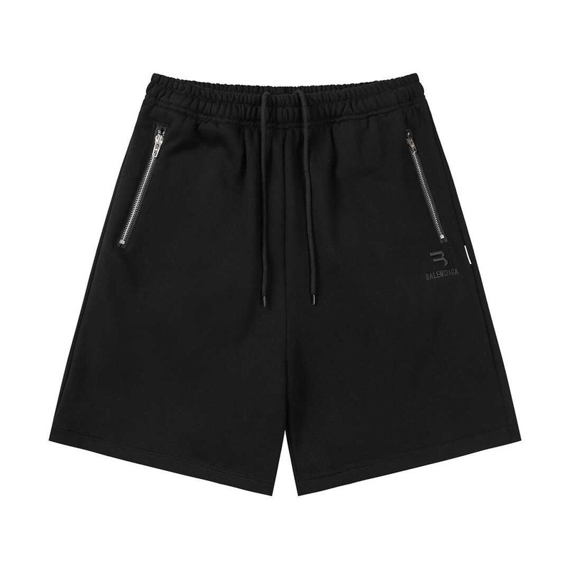 Ba*len*cia*ga logo short with zippy pocket black