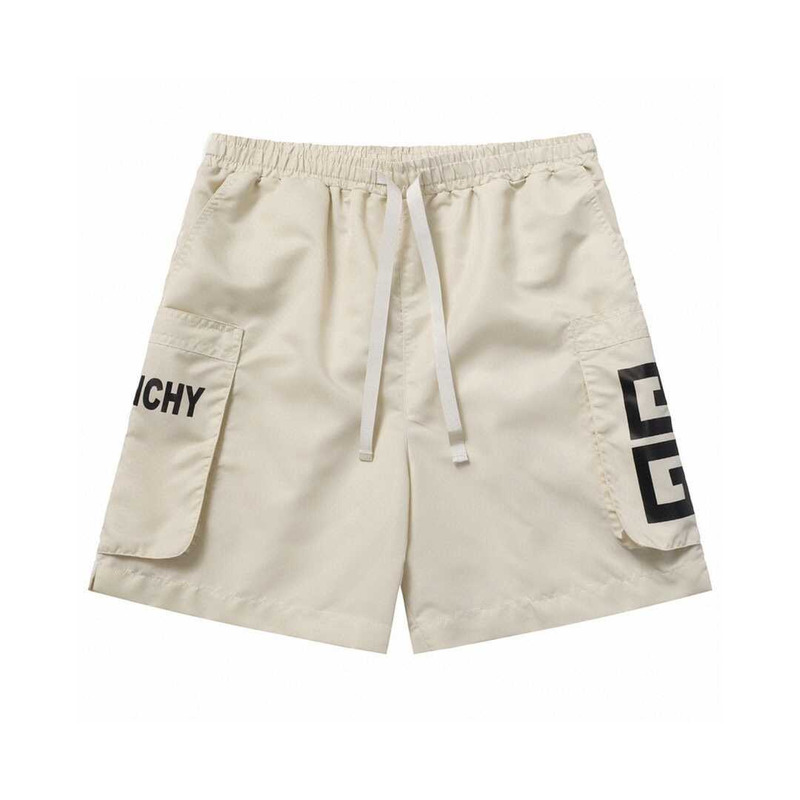 Givenchy Logo Shorts With Pockets Beige