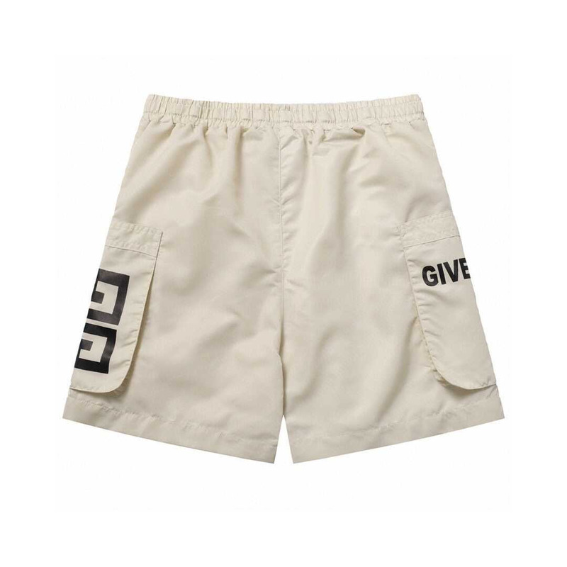 Givenchy Logo Shorts With Pockets Beige